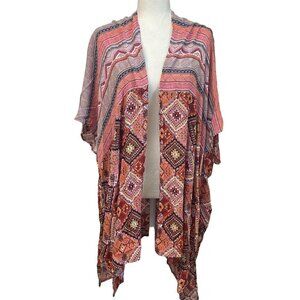 Boho Kimono Top by Rain Size S/M Boho Shrug Poncho Coverup